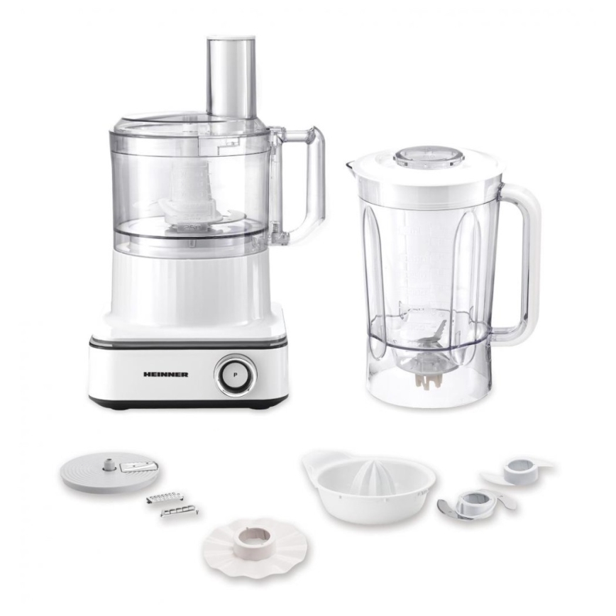 Heinner HFP-K1000WP - Køkkenmaskine 1000W/230V hvid