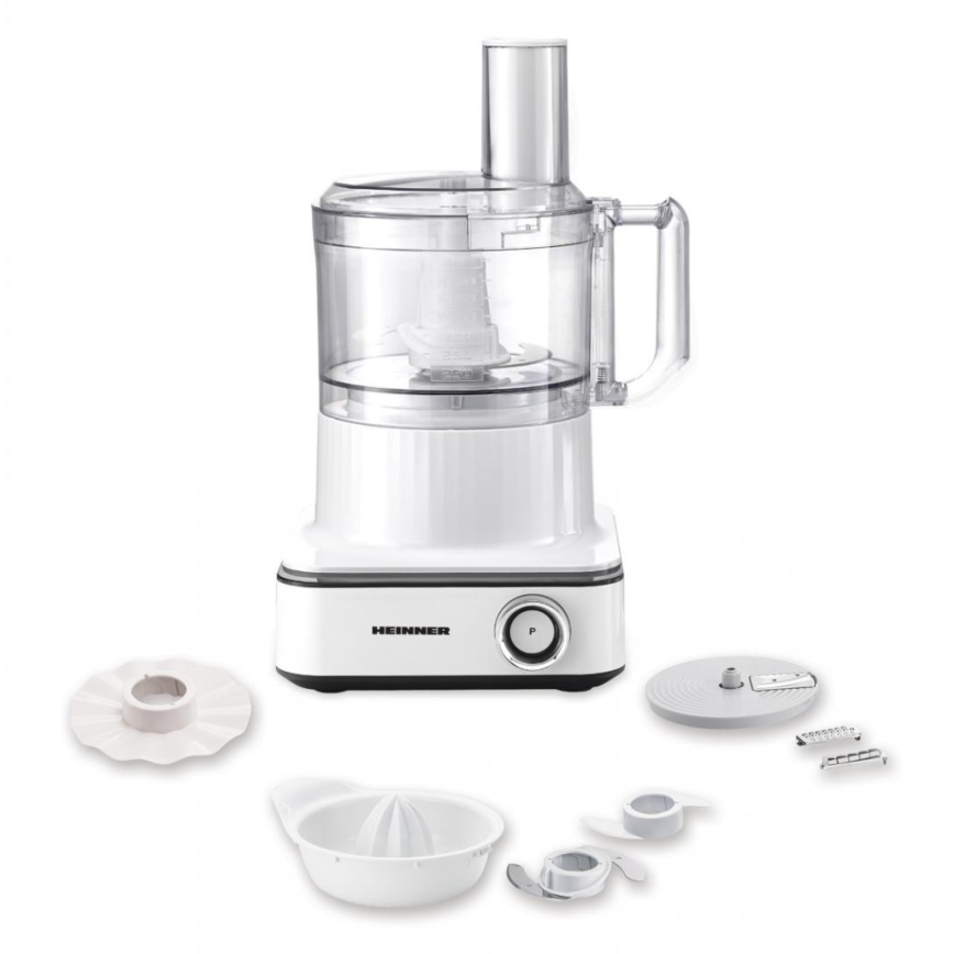 Heinner HFP-K1000WP - Køkkenmaskine 1000W/230V hvid