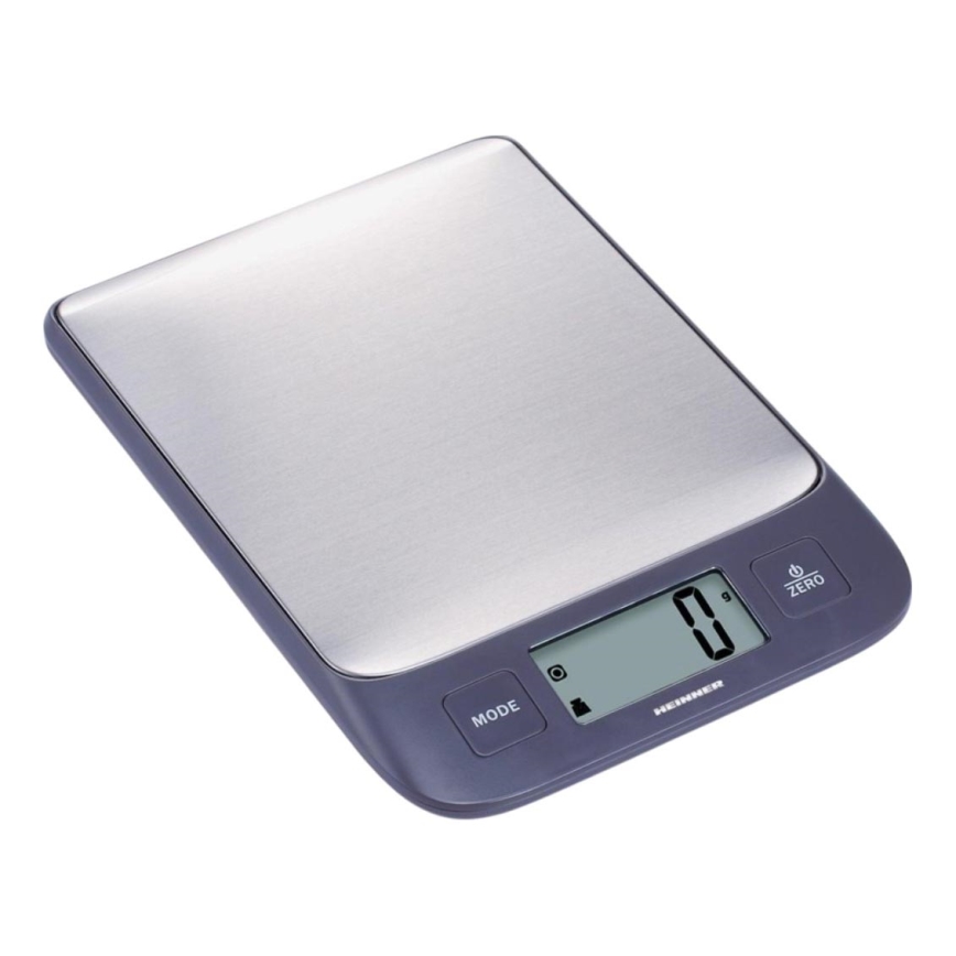 Heinner HKS-5IXBK - Digital køkkenvægt 2xAAA grå/mat krom