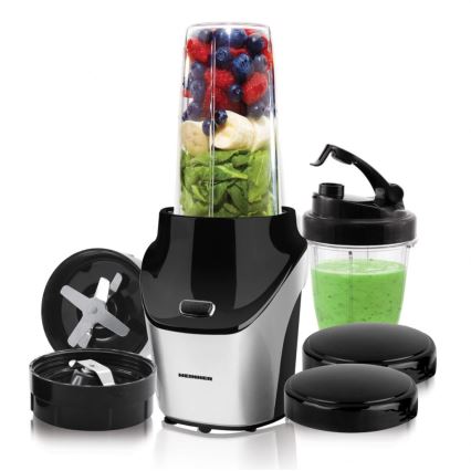 Heinner HSB-T1000SS - Smoothie Nutri-blender 1000W/230V mat krom/sort