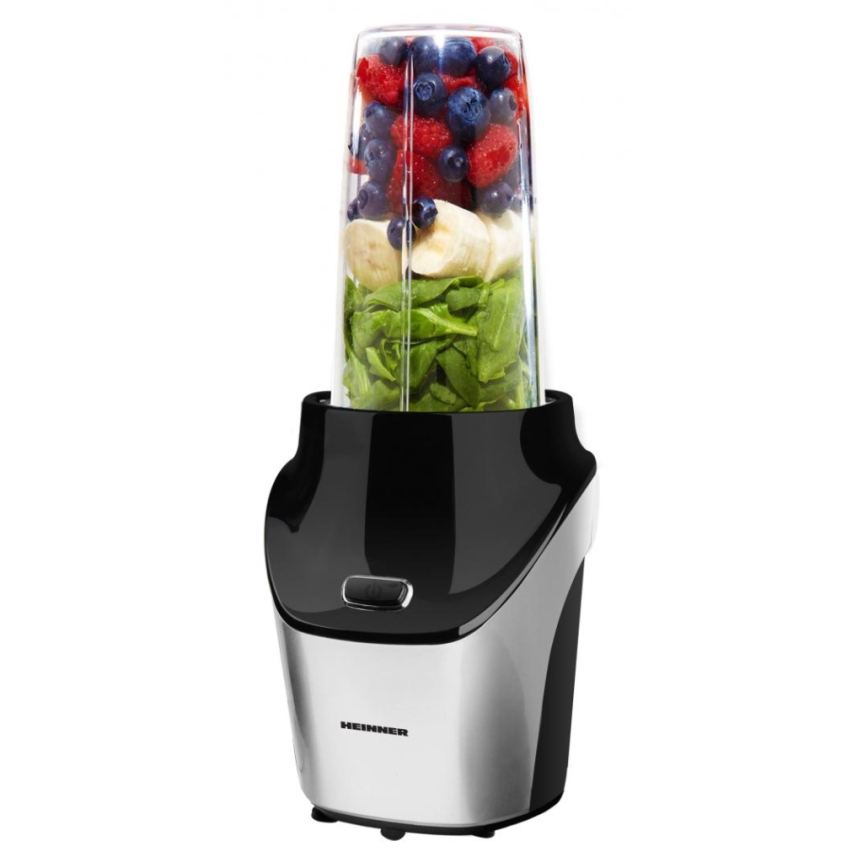 Heinner HSB-T1000SS - Smoothie Nutri-blender 1000W/230V mat krom/sort