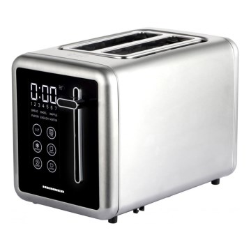Heinner HTP-DD900BKSS - Digital brødrister 900 W/230 V i rustfrit stål