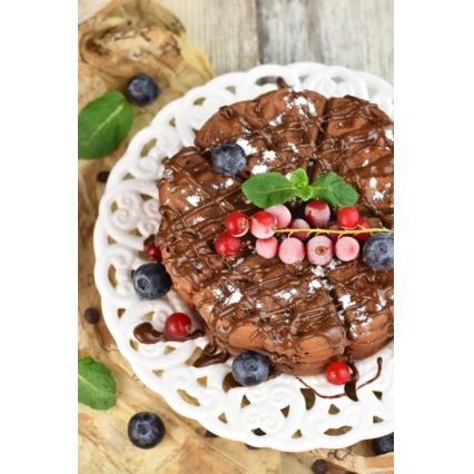 Heinner HWF-1000CR - Vaffeljern 1000W/230V sort/rosaguld