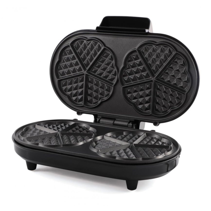 Heinner HWF-1000CR - Vaffeljern 1000W/230V sort/rosaguld