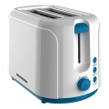 Heinner TP-750BL - Brødrister til 2 skiver 750W/230V hvid/blå