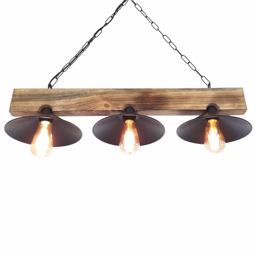 HEPSI pendel på kabel 3xE27/40W/230V, gran/valnød
