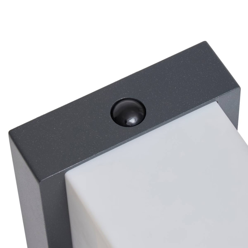 Hesperide - MULTY LED solcelle-væglampe med bevægelsessensor, 3,7 V, 2600 mAh, IP65, antracit
