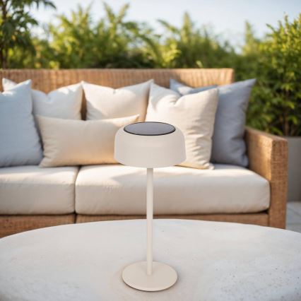 Hesperide - LED solcelledrevet bordlampe BOLTY LED/3,7V 2600 mAh IP65 beige