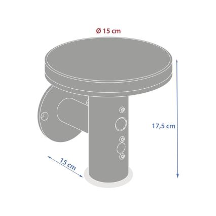 Hesperide - LED solcellevæglampe med bevægelsessensor DETEKT LED/3,7V 2600 mAh IP65