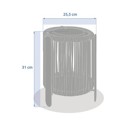 Hesperide - LED solcellelampe LINY LED/3,7V 2600 mAh IP54 grøn