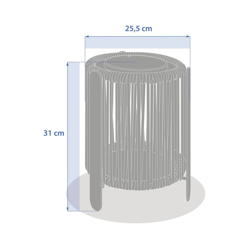 Hesperide - LED solcellelampe LINY LED/3,7V 2600 mAh IP54 grøn