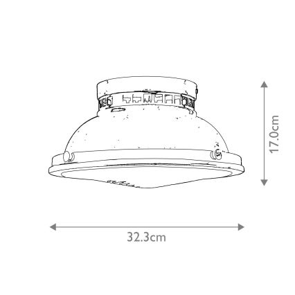 Hinkley - Loftlampe AMELIA 2xE27/40W/230V bronze