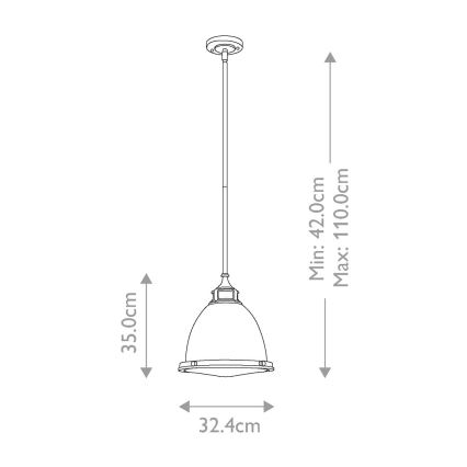 Hinkley - Pendellampe AMELIA 1xE27/60W/230V bronze