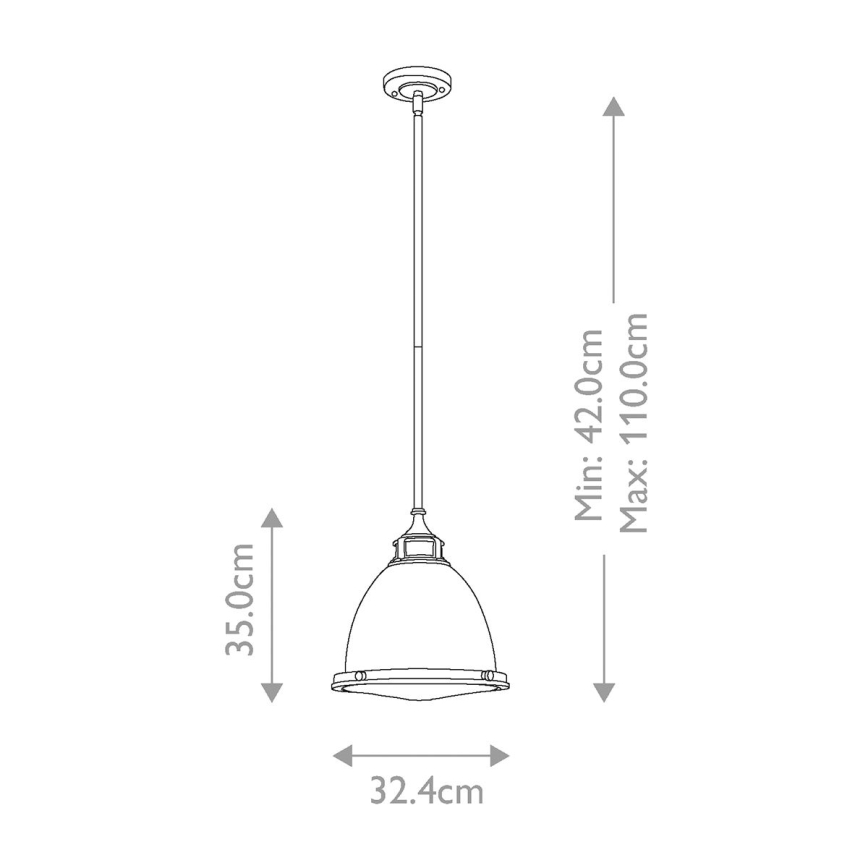 Hinkley - Pendellampe AMELIA 1xE27/60W/230V bronze