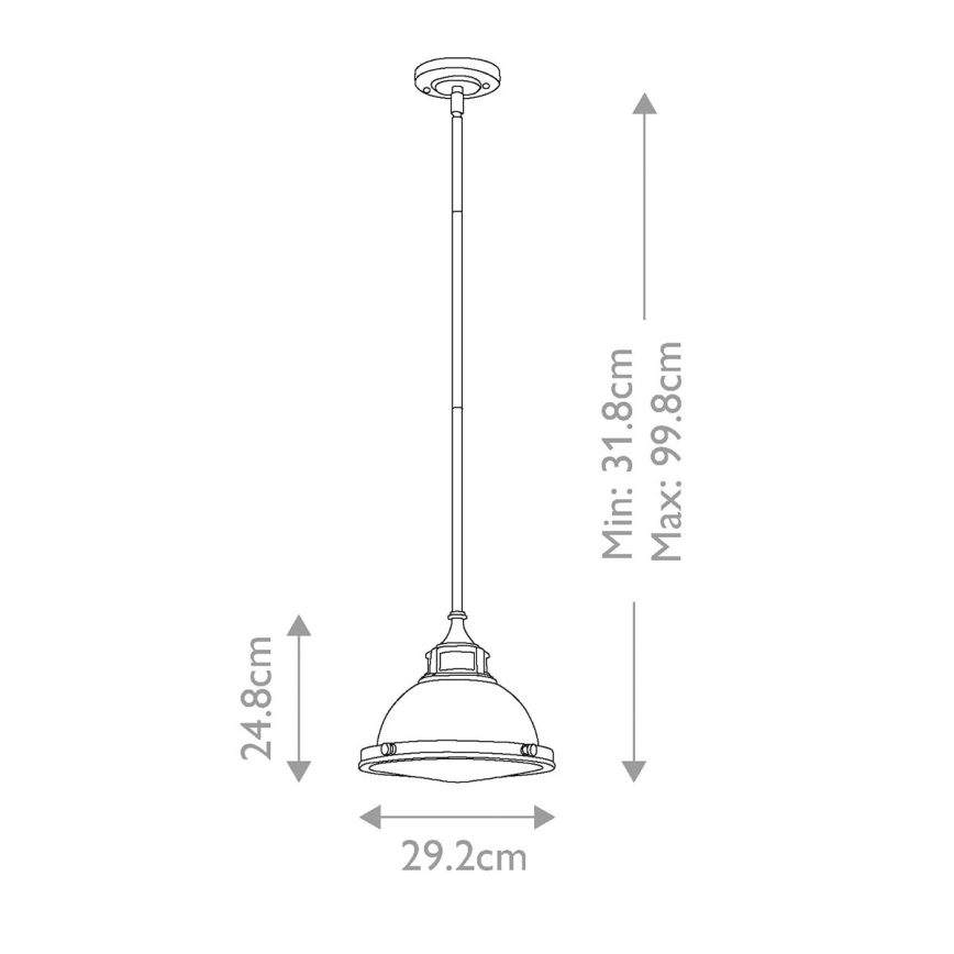 Hinkley - Pendellampe AMELIA 1xE27/60W/230V bronze
