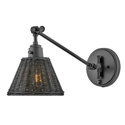 Hinkley - ARTI vægspot 1xE27/60W/230V sort