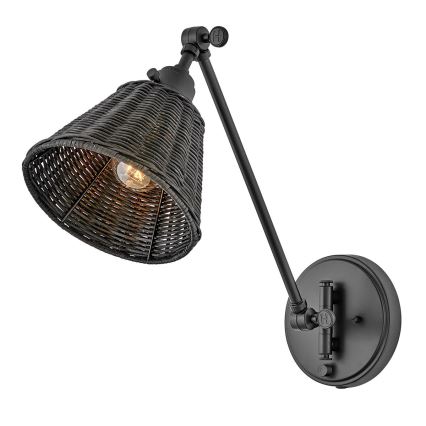 Hinkley - ARTI vægspot 1xE27/60W/230V sort