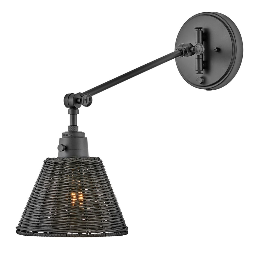 Hinkley - ARTI vægspot 1xE27/60W/230V sort