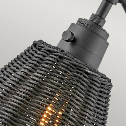 Hinkley - ARTI vægspot 1xE27/60W/230V sort
