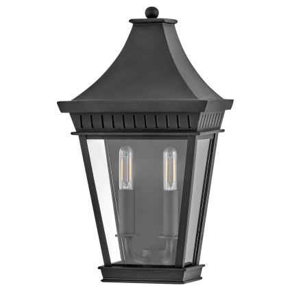Hinkley - Udendørs væglampe CHAPEL HILL 2xE14/40W/230V IP44 sort
