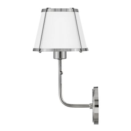 Hinkley - Væglampe CLARKE 1xE27/40W/230V skinnende krom/hvid