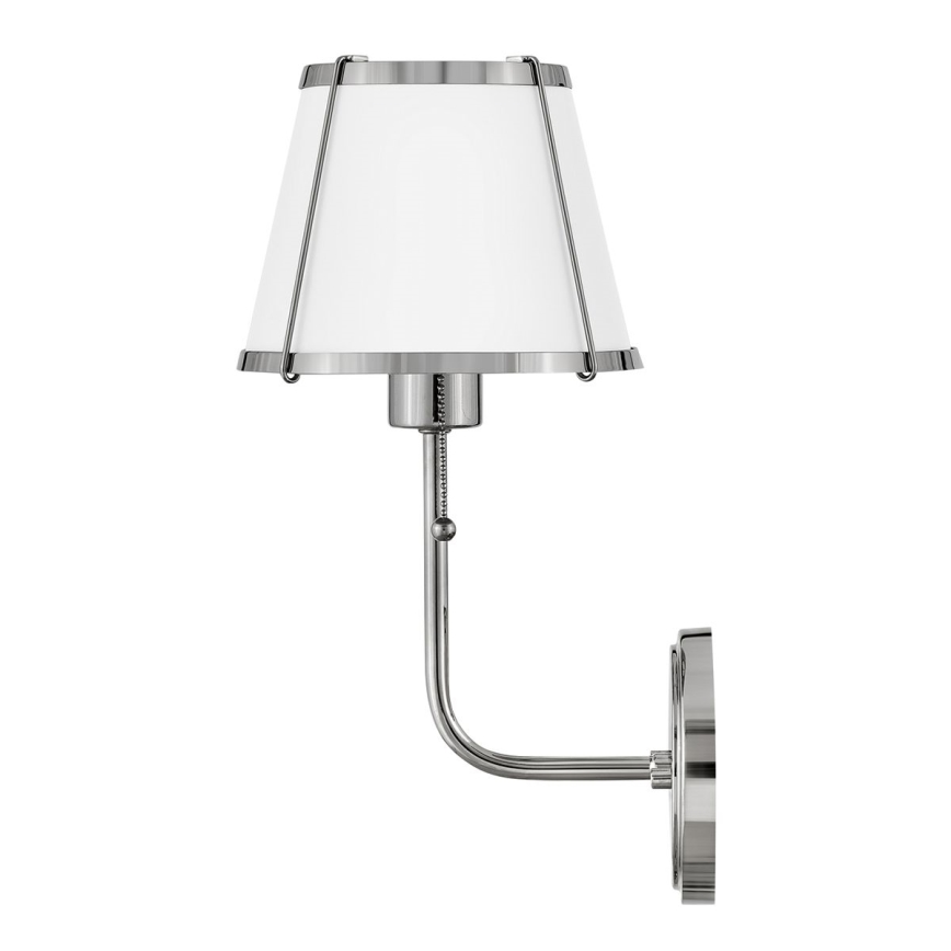 Hinkley - Væglampe CLARKE 1xE27/40W/230V skinnende krom/hvid