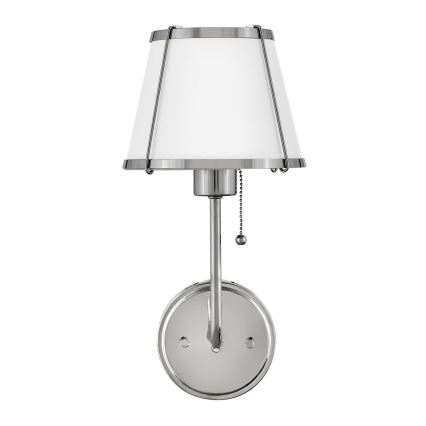 Hinkley - Væglampe CLARKE 1xE27/40W/230V skinnende krom/hvid