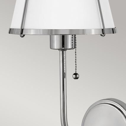 Hinkley - Væglampe CLARKE 1xE27/40W/230V skinnende krom/hvid