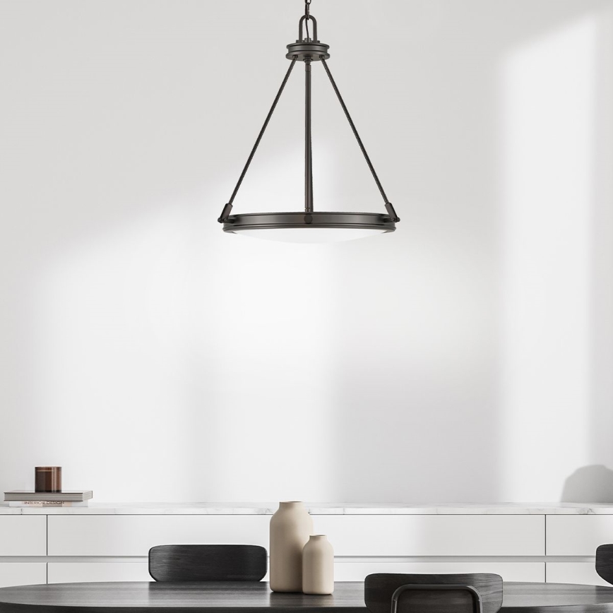 Hinkley - Kædeophængt lysekrone COLLIER 4xE14/40W/230V Ø 54,3 cm sort