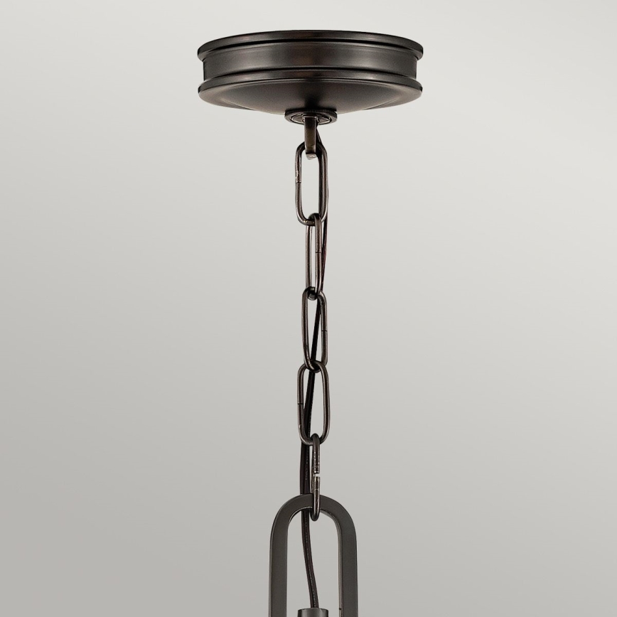 Hinkley - Kædeophængt lysekrone COLLIER 4xE14/40W/230V Ø 54,3 cm sort