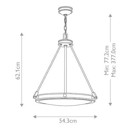 Hinkley - Kædeophængt lysekrone COLLIER 4xE14/40W/230V Ø 54,3 cm sort