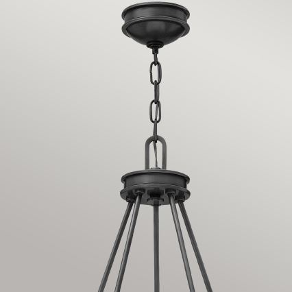 Hinkley - Kædeophængt lysekrone COLLIER 5xE27/40W/230V Ø 68,5 cm sort
