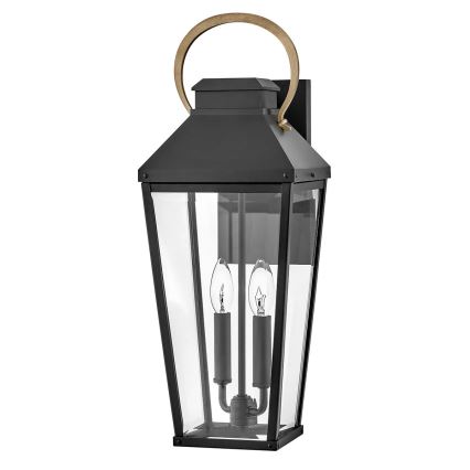 Hinkley - Udendørs væglampe DAWSON 2xE14/40W/230V IP44 sort