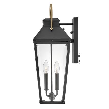 Hinkley - Udendørs væglampe DAWSON 2xE14/40W/230V IP44 sort