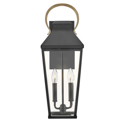 Hinkley - Udendørs væglampe DAWSON 2xE14/40W/230V IP44 sort