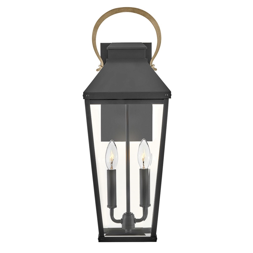 Hinkley - Udendørs væglampe DAWSON 2xE14/40W/230V IP44 sort