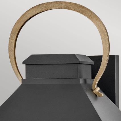 Hinkley - Udendørs væglampe DAWSON L 2xE14/40W/230V IP44 sort