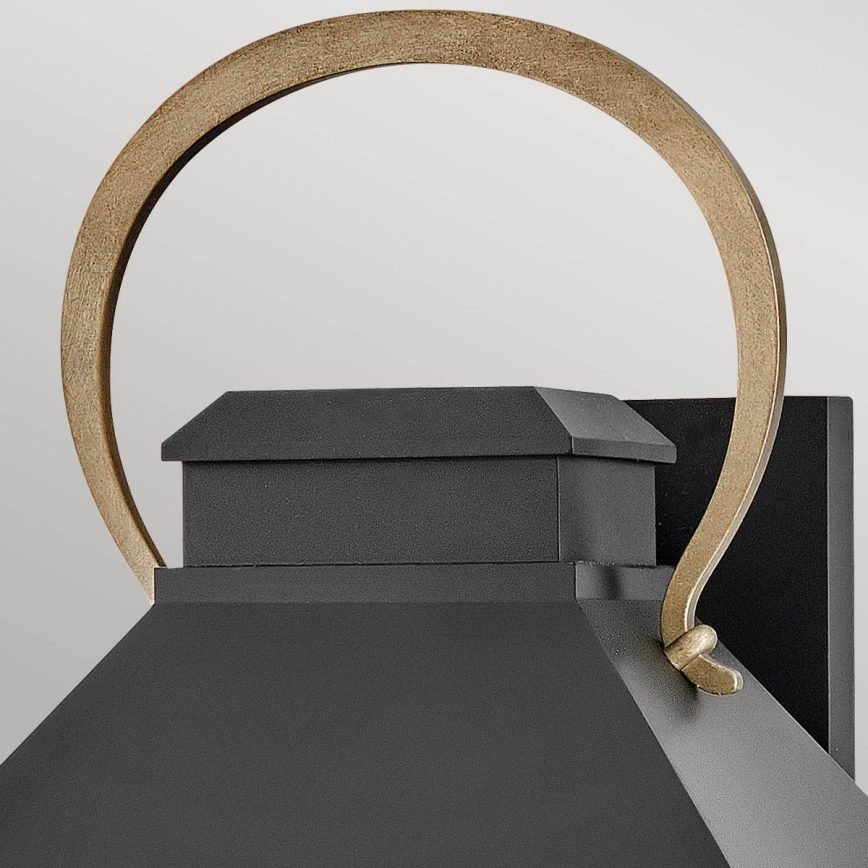 Hinkley - Udendørs væglampe DAWSON L 2xE14/40W/230V IP44 sort