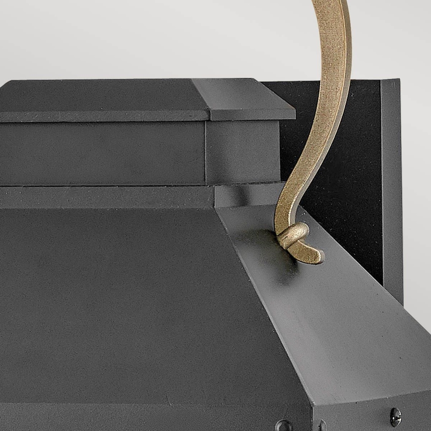 Hinkley - Udendørs væglampe DAWSON M 1xE27/60W/230V IP44 sort