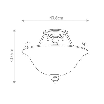 Hinkley - Loftlampe DUNHILL 2xE27/100W/230V