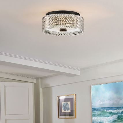 Hinkley - Loftlampe ELLE 2xE27/60W/230V diameter 30,5 cm sort