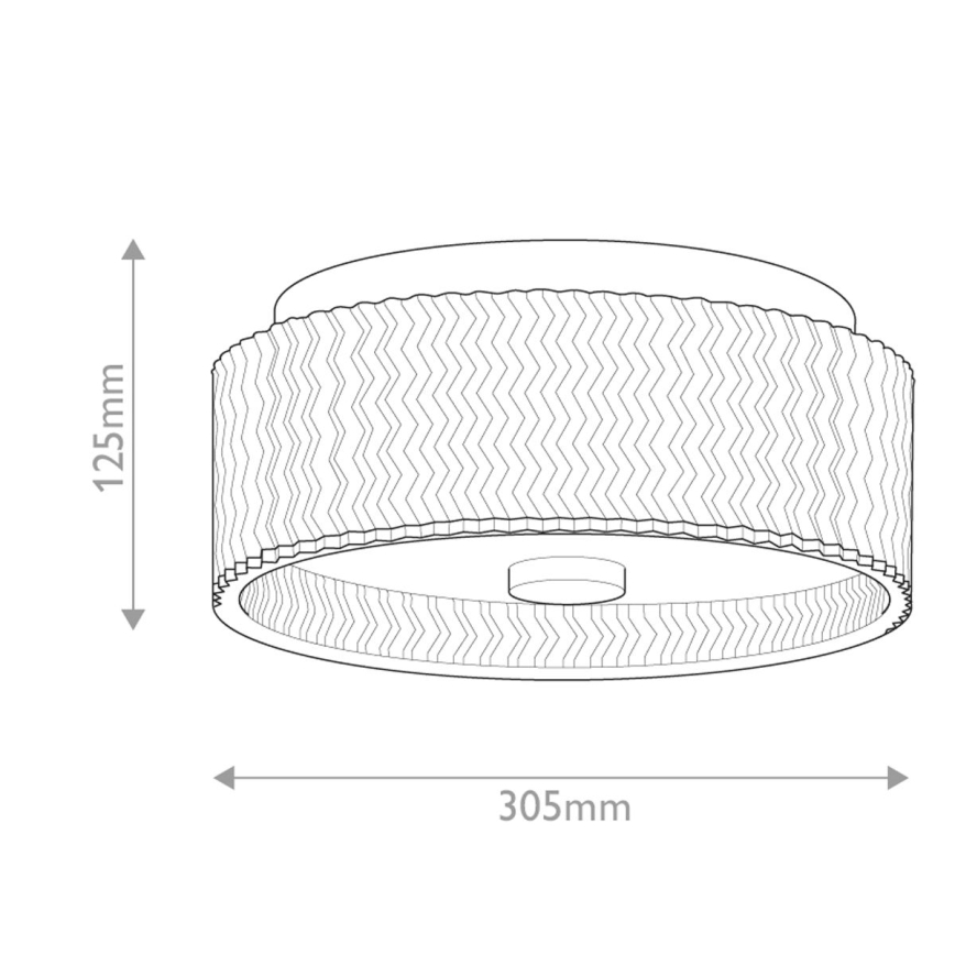 Hinkley Loftlampe ELLE 2xE27/60W/230V diameter 30,5 cm skinnende krom