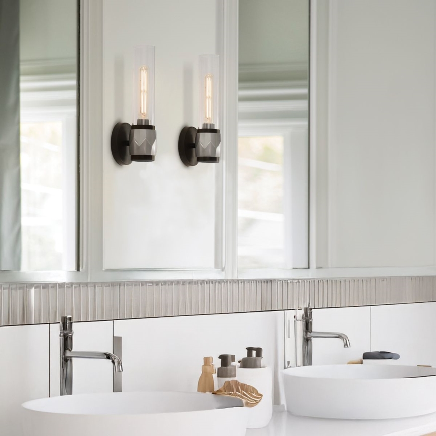 Hinkley - Badeværelses væglampe ELLISON 1xE27/40W/230V IP44 sort