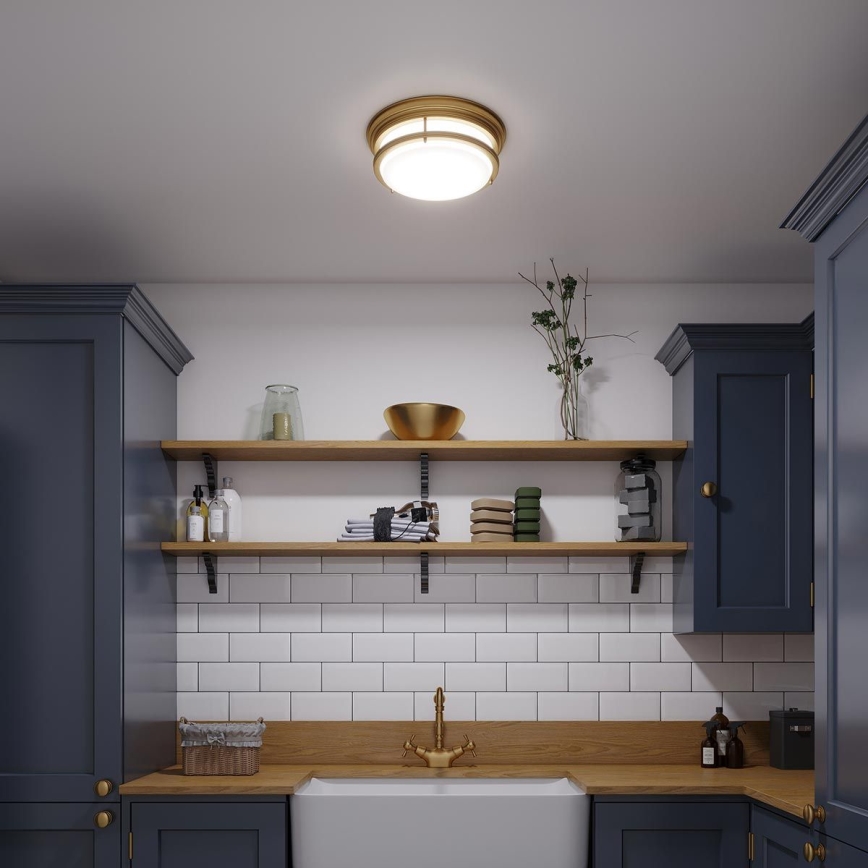 Hinkley - Badeværelsesloftlampe HADLEY 3xE27/40W/230V IP44 guldfarvet