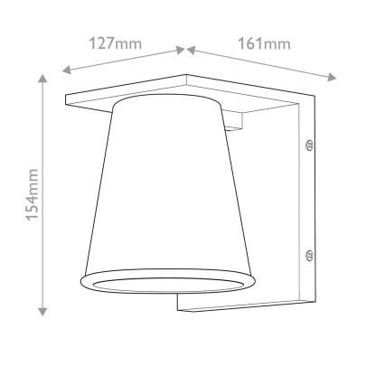 Hinkley - Udendørs LED væglampe HANS 1xGU10/8W/230V IP44 sort