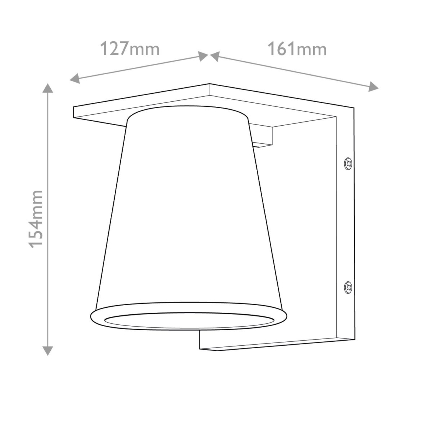 Hinkley - Udendørs LED væglampe HANS 1xGU10/8W/230V IP44 sort
