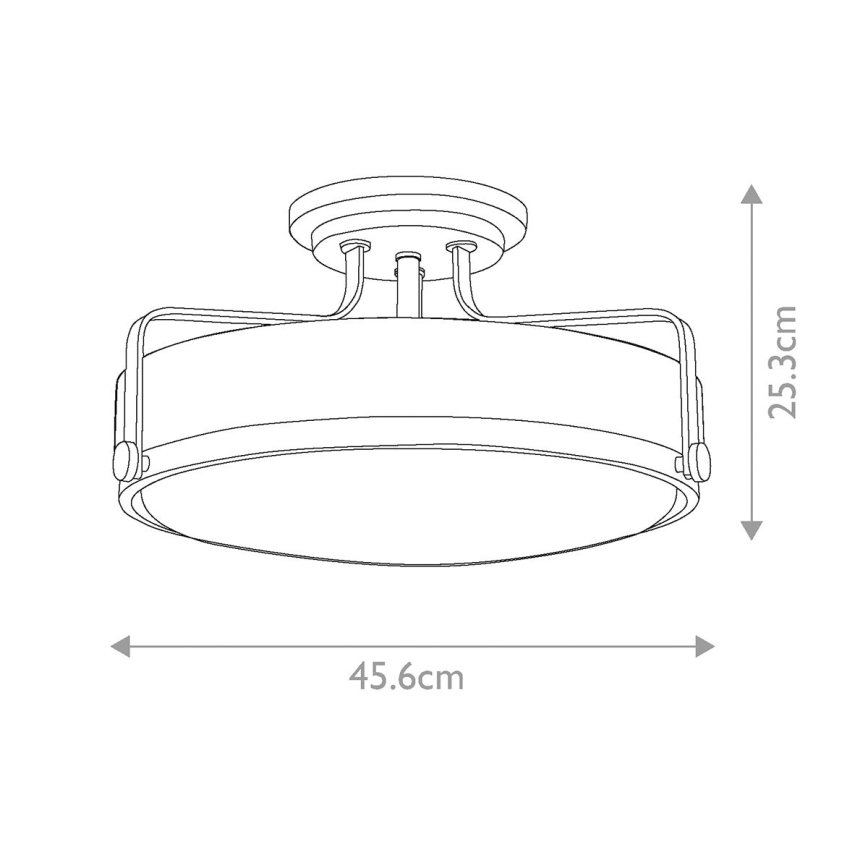 Hinkley - Plafondlampe HARPER 3xE27/60W/230V Ø 45,6 cm blank krom
