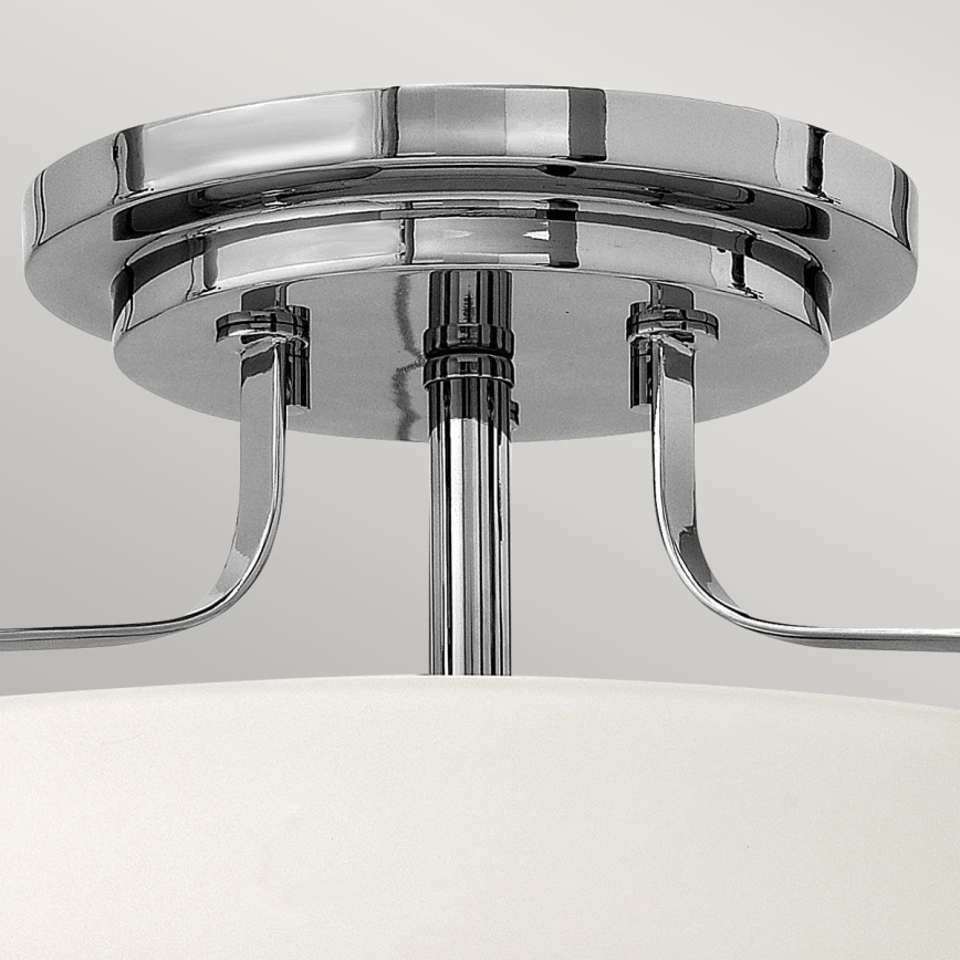 Hinkley - Overflademonteret loftlampe HARPER, 3xE27/60W/230V, Ø 36,6 cm, blank krom