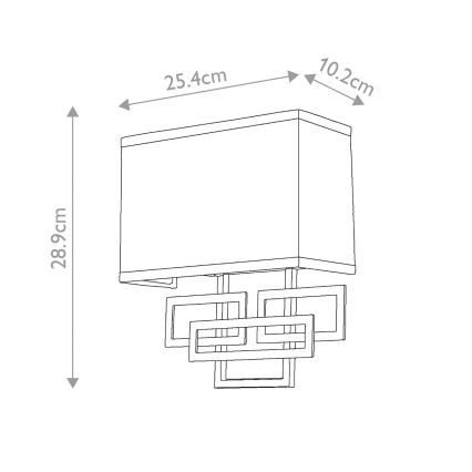 Hinkley - Væglampe LANZA 2xE14/60W/230V mat krom