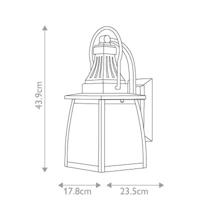 Hinkley - Udendørs væglampe MONTAUK 2xE14/60W/230V IP44